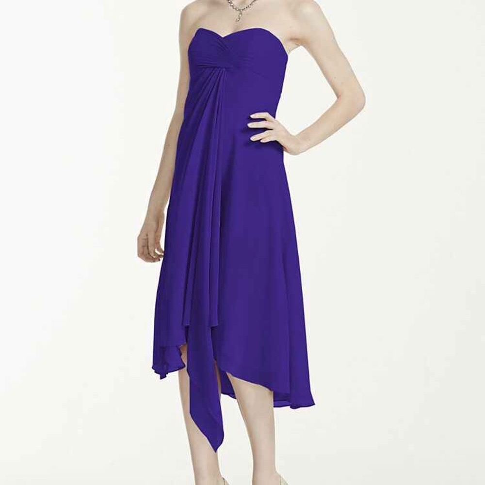 David’s Bridal Strapless Dress (Marine)